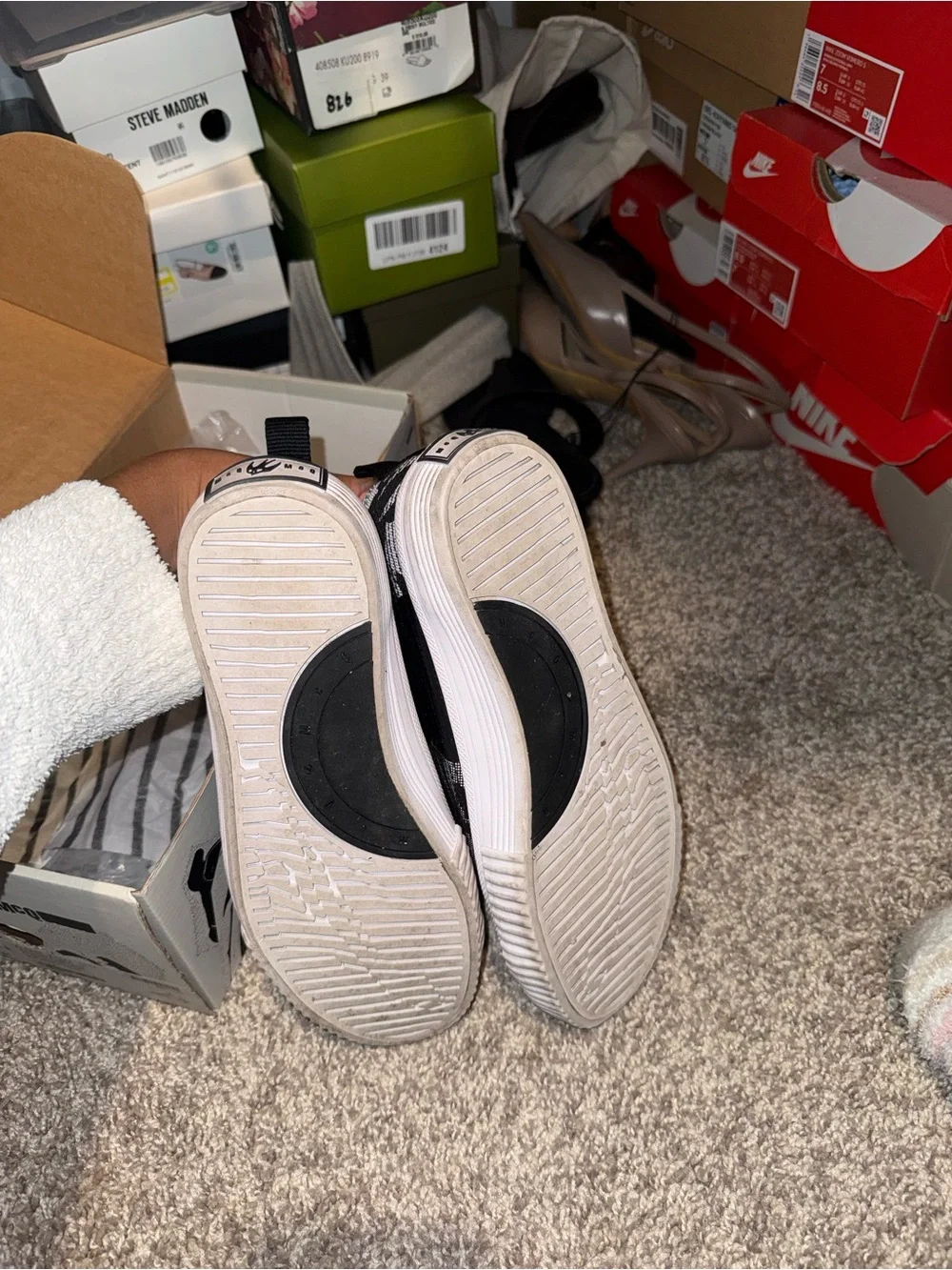 Alexander McQueen Black and White Low-Top Sneakers
